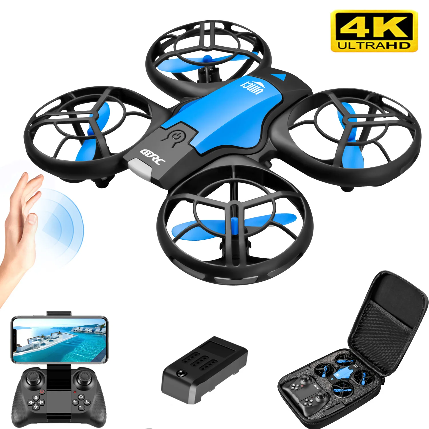 Rc Helicopter Mini - V8 New Mini Drone 4K Professional