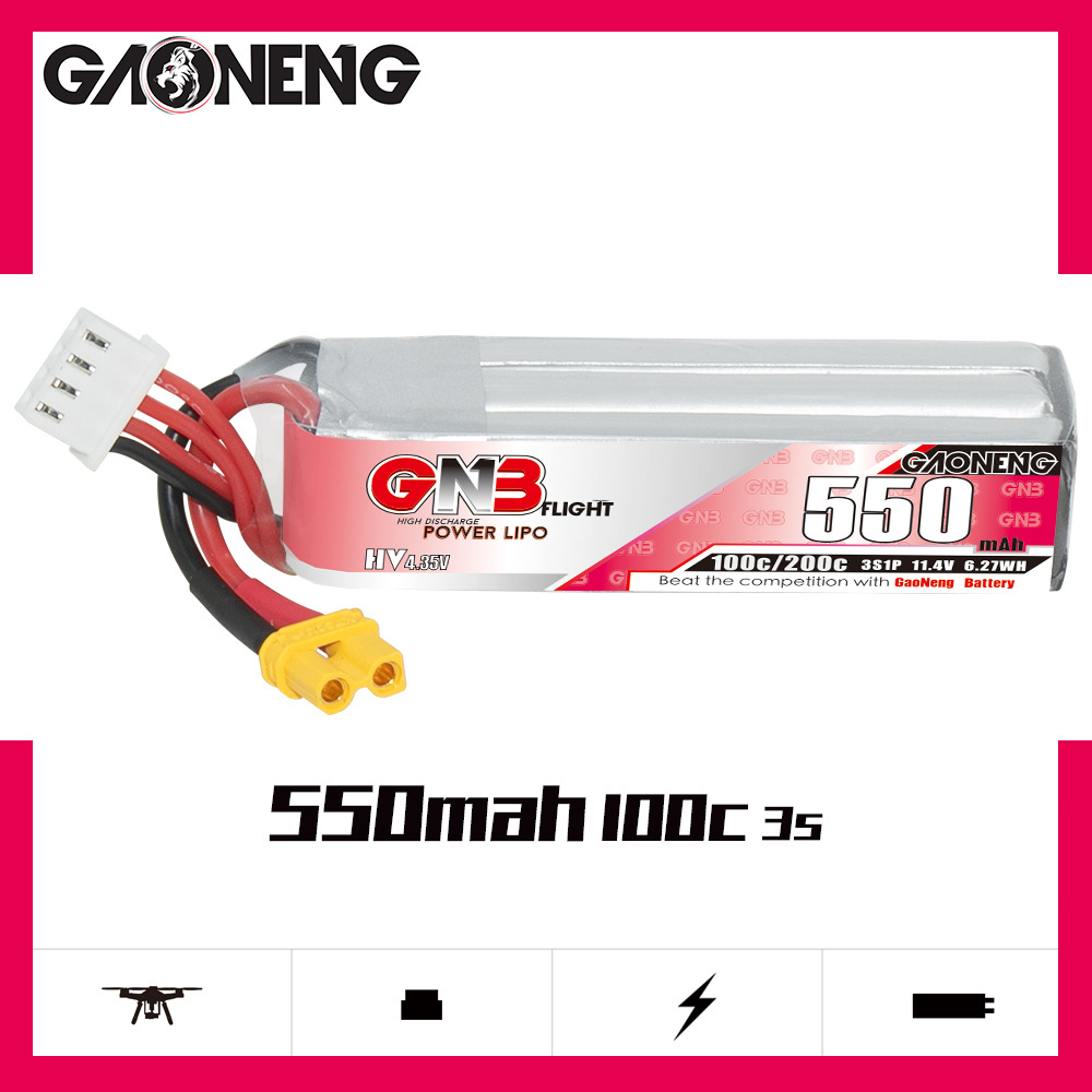 GNB HV 11.4V 550mAh 100C/200C  - огляд і ціна Rc Helicopter Parts